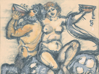 Feasting Centaur and Bacchante