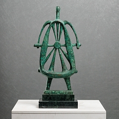 Steering Man. Leadership symbol. Symbol of self-government