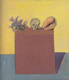 Still Life with Bouquet, Shell and Skull