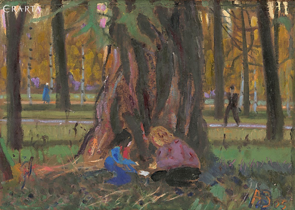 Игра под лиственницей, автор Анатолий Заславский